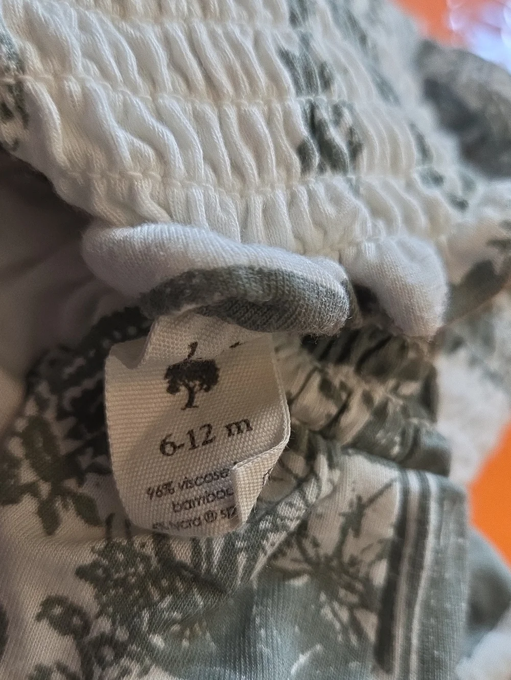 Kate Quinn Smocked Tie Strap Bubble Romper Size: 6-12m
